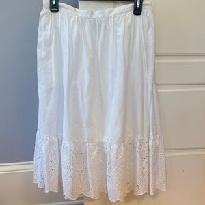 J.Crew Factory NWOT White Eyelet Cotton Skirt